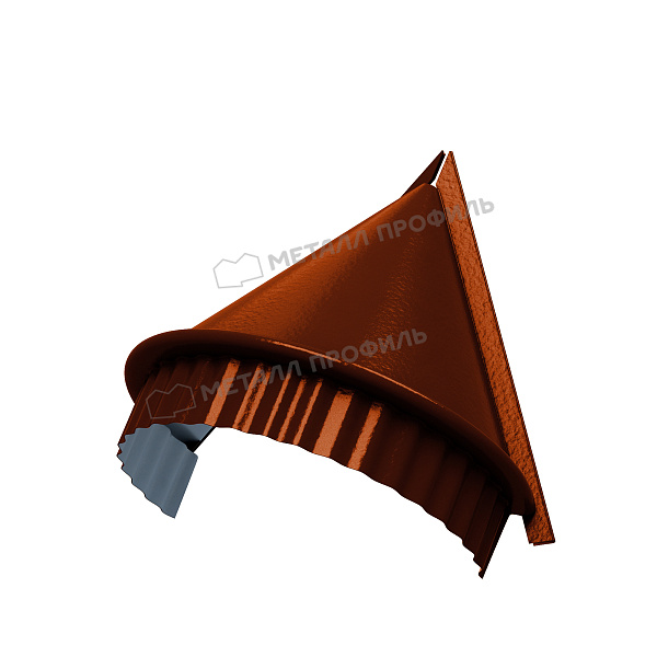 Заглушка конька круглого конусная (AGNETA-03-Copper\Copper-0.5) ― заказать недорого в интернет-магазине Компании Металл Профиль.