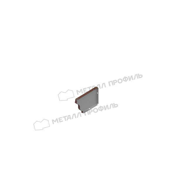 Заглушка желоба 120х86 левая (ПЭ-01-8017-0.5) ― приобрести по умеренной стоимости ― 100 ₽ ― в Ставрополе.