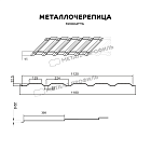 Металлочерепица МЕТАЛЛ ПРОФИЛЬ Монкатта (VALORI-20-Grey-0.5)