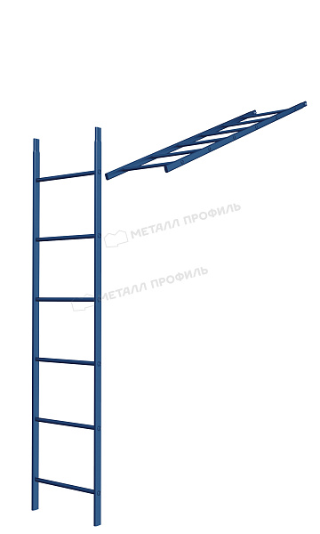 Лестница кровельная стеновая дл. 1860 мм без кронштейнов (5005) ― где заказать в Ставрополе? В Компании Металл Профиль!