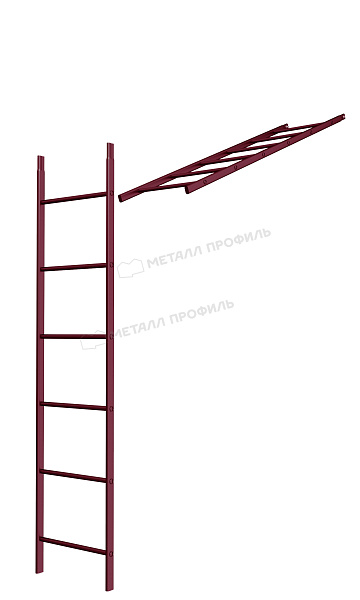 Лестница кровельная стеновая дл. 1860 мм без кронштейнов (3005) ― заказать по доступной цене в нашем интернет-магазине.
